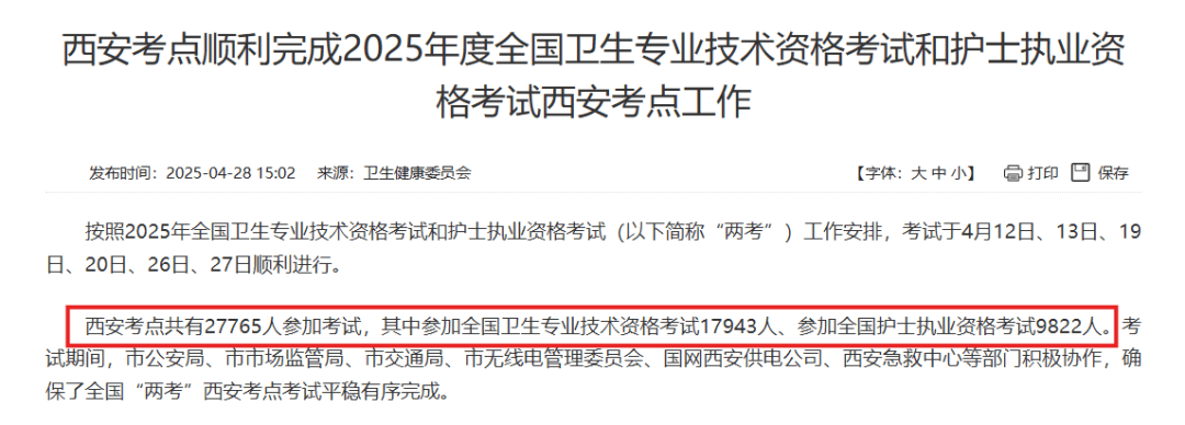 2025年卫生资格考试考生人数及通过率曝光！